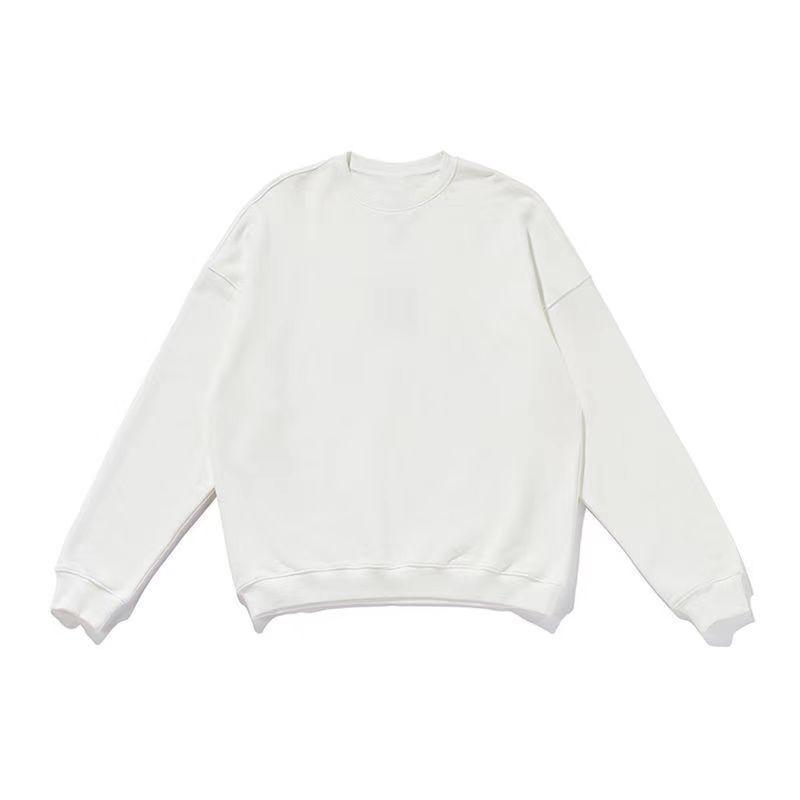 Men's Retro Loose Fit Hoodie - 380G Pure Cotton Terry, Solid Color, Long Sleeve, Korean Style.