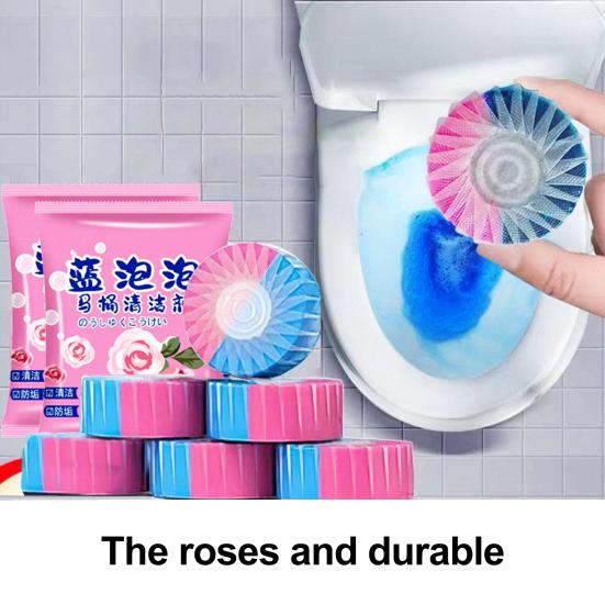 10Pcs Toilet Tank Cleaner Tablets Two-Color Automatic Toilet Bowl Cleaners Long-Lasting Deodorizers Scent Toilet Block