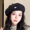 Solid color beret autumn dome naked casual youth shopping Korean version versatile unisex newsboy hat