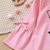 Girls Spring Autumn Long Sleeve Two Piece Set Bowknot Letter Print Leopard Flared Pants Toddler Girls Outfits Kids Fashion Clothing