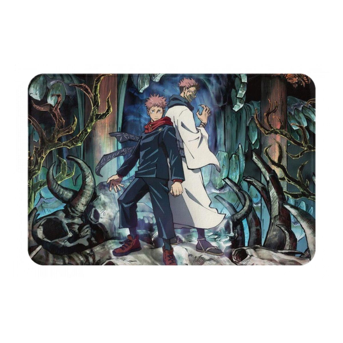 Jujutsu Kaisen Antislip Deurmat Vloermat Zand Schrapende Tapijt Vloerkleed voor Keuken Entree Huis Slaapkamer Voetmat Matten 60x40 cm