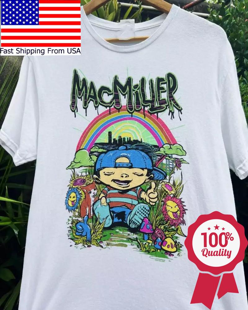 Rare! Mac Miller T-shirt Tee Unisex Short Sleeve Men Women Unisex T-Shirt M