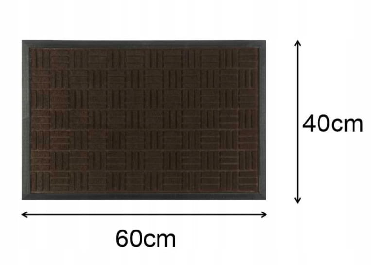 Outdoor Doormat 40X60 Cm Rubber Brown