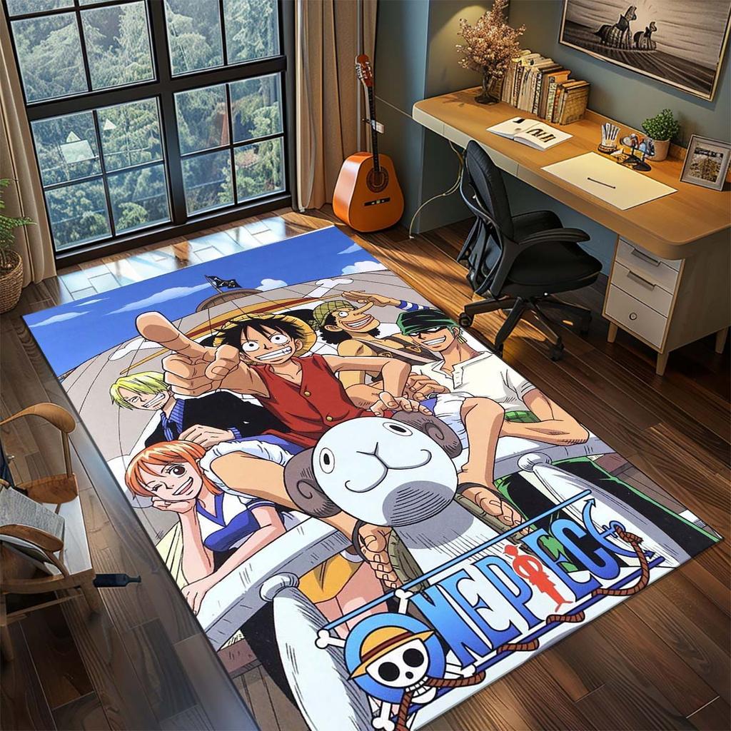 One Piece Anime Rug Carpet Large Area Rug Non Slip Washable Floor Mat Gamer Room Bedroom Home Decor -QJY