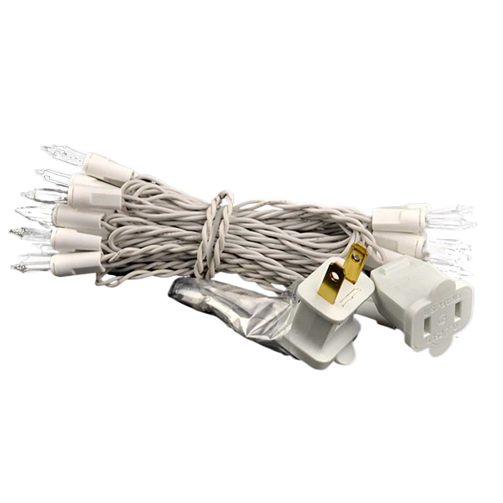 

Рождественские огни (7,87 футов, 20 огней), Белые гирлянды на рождественской елке с белым проводом, гирлянды внутри и снаружи, теплые белые гирлянды One Size белый