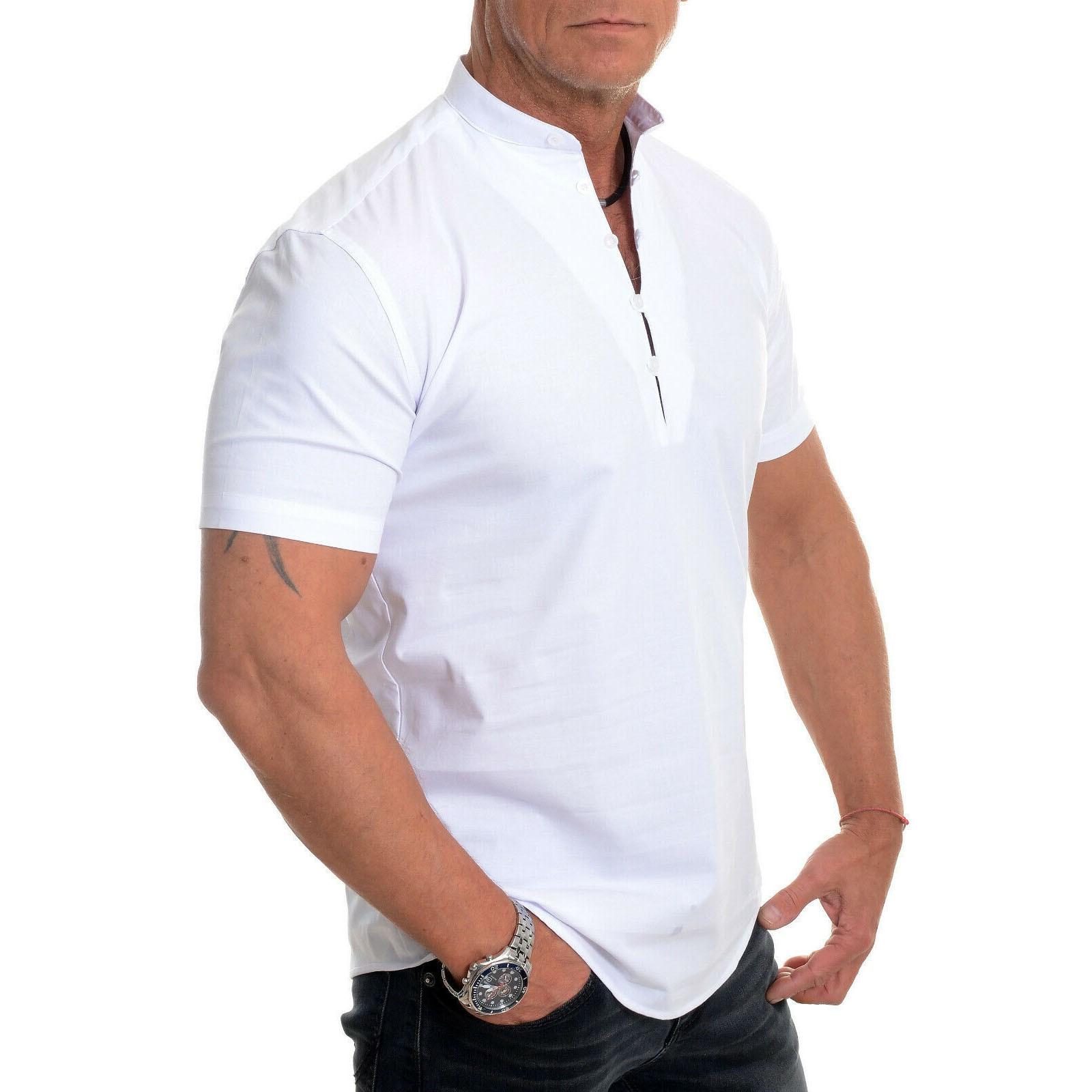 

Мужская рубашка Суперлегкая повседневная мужская одежда с коротким рукавом XL белый