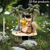 Fun squirrel, 2D flat acrylic, decoration, suitable for garden, lawn, potted plants, party, Christmas, Halloween