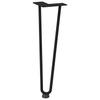 Vidaxl Nogi Do Stołu Hairpin, 4 Szt., Czarne, 42 Cm, Lita Stal