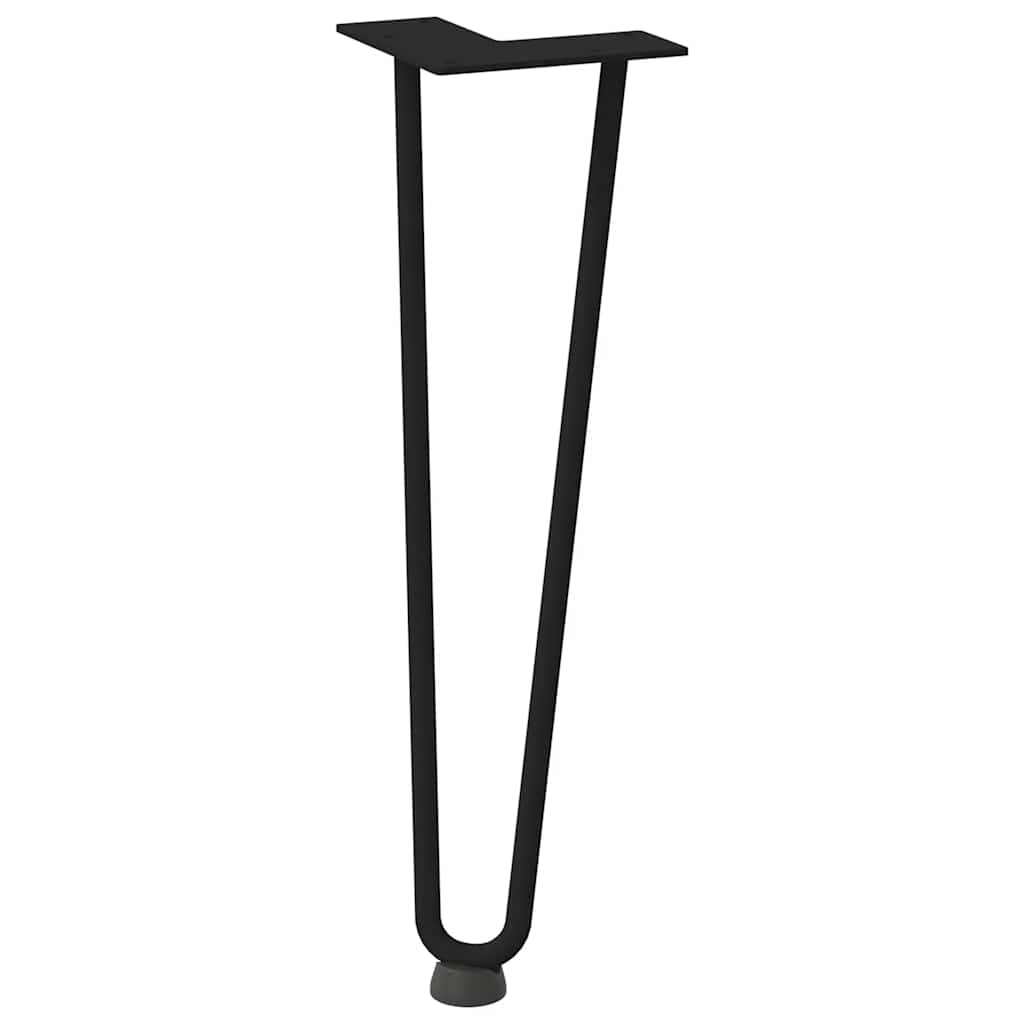 Vidaxl Nogi Do Stołu Hairpin, 4 Szt., Czarne, 42 Cm, Lita Stal