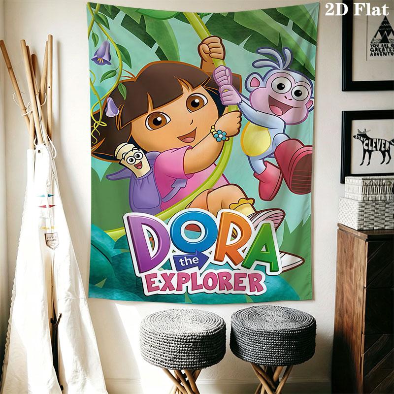 Dora the Explorer C Wall Hanging Printed Fabric Blanket Decorative Tapestries for Bedroom Living Room Home Decor