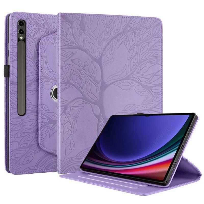 For Samsung Tab S10 Ultra Case 14.6inch 3D Emboss Tree Fold Fashion Funda For Galaxy Tab S8 Ultra S9 Ultra 14.6 Tablet Cover