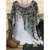 Printed round Neck Neck Casual Loose Top Print round Neck Top Women