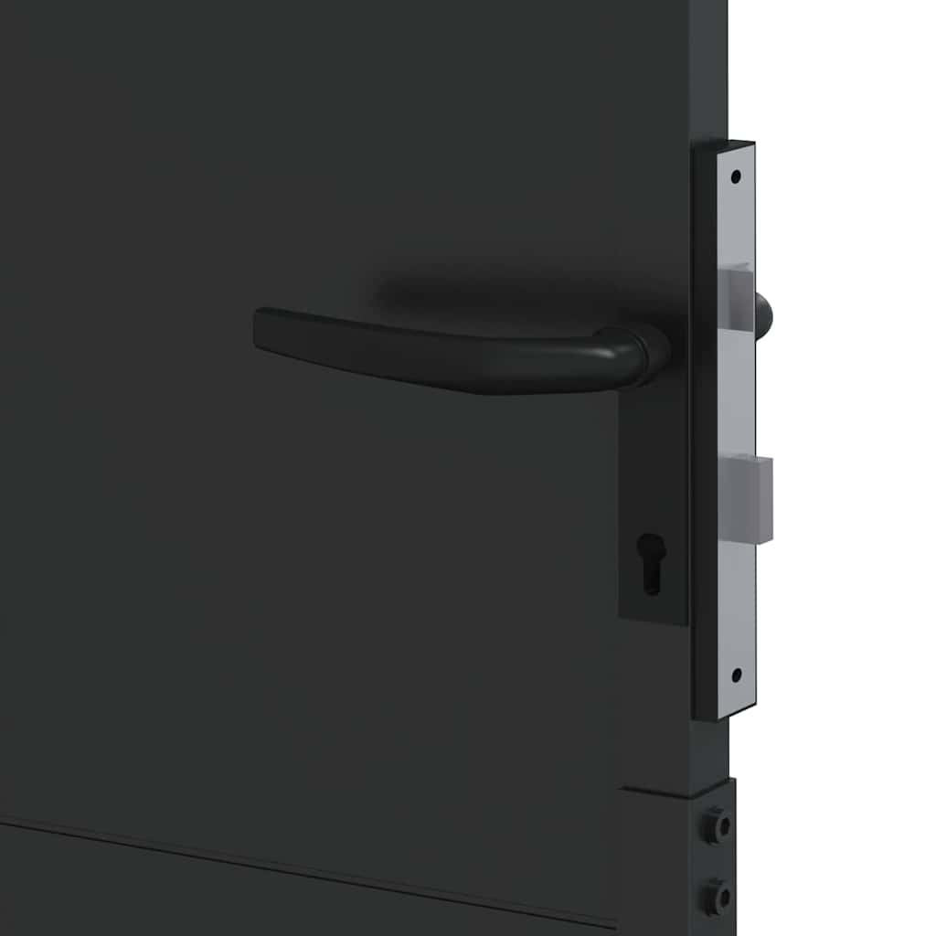 Garden Gate Black 110 X 105 Cm Powder Coated Steel