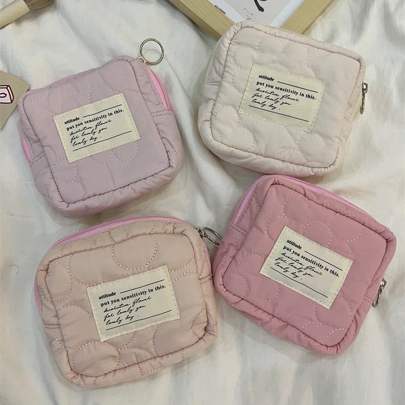 Cute Mini Cosmetic Bag Portable Candy Color Storage Bag Wash Bag Bag