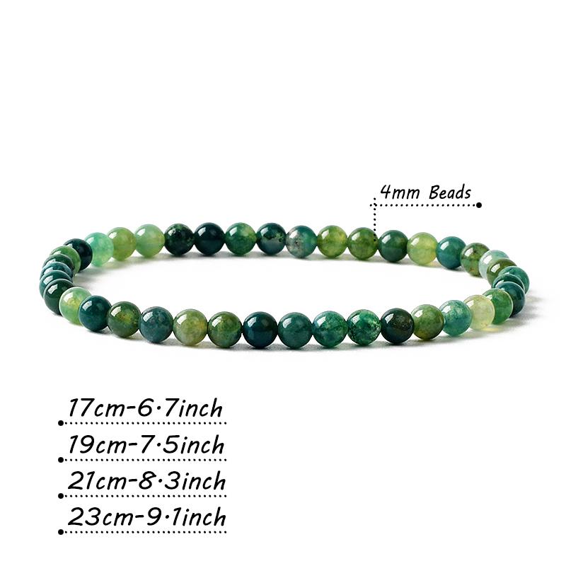 Reiki Natural Stone Bracelets For Women Men 4MM Beads Stretch Bracelet Wholesale Agate Lava Tiny Bangles Handmade Simple Jewelry