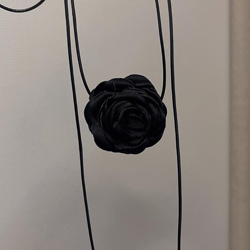 Lace Flower Necklace Vintage Romantic Ribbon Choker Chain Necklace Wedding Bohemian Lace Flower Collar Choker Jewelry