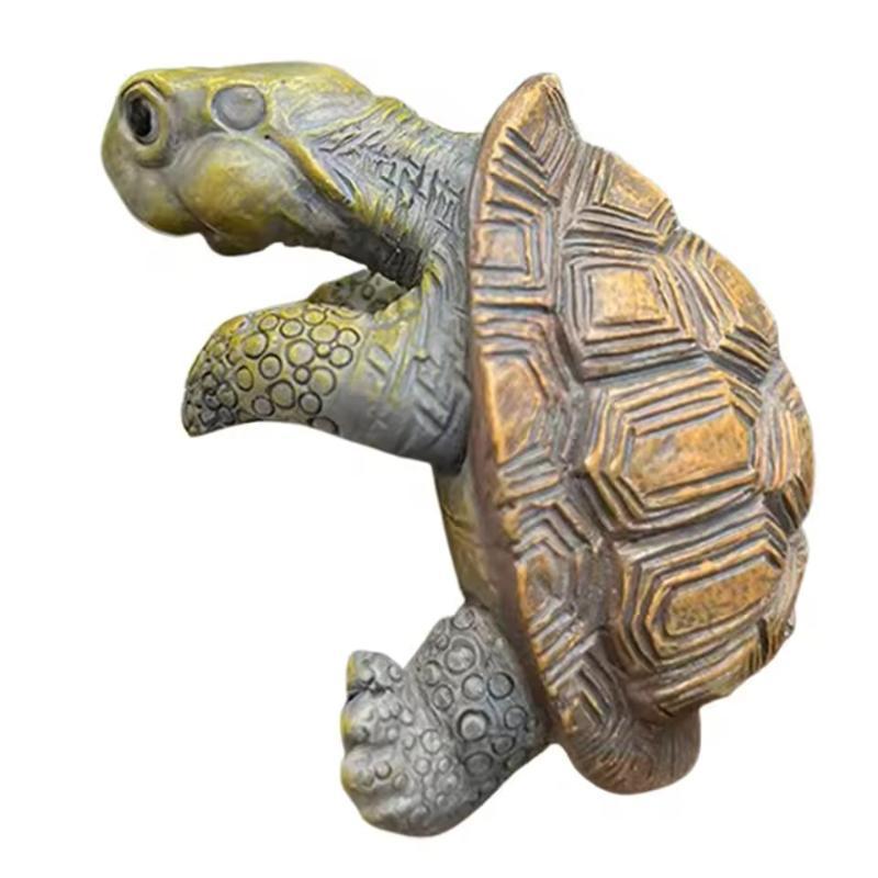 Simulation Turtle Ornament Cartoon Turtle Outdoor Garden Pool Landscaping Decoration Climbing Turtle HomeDecor Flower Pot Decor