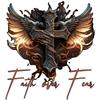 Faith Over Fear T Shirt Black Cross with Wings and Flames Design for Men Casual Wear Streetwear Fashion Statement Top