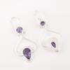 Natural Iolite Gemstone 925 Sterling Silver Handmade Drop/Dangle Earrings 2.07" EE-170-4
