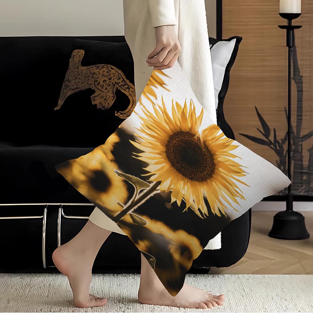 Nature Blue Sky Cloud Sunflower 45*45cm Cushion Cover Pillow Cover Decor Pillowcase Home Pillowcase For Couch Pillow