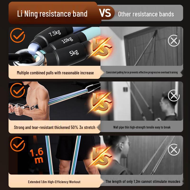LI-NING Adjustable Resistance Pull Rope