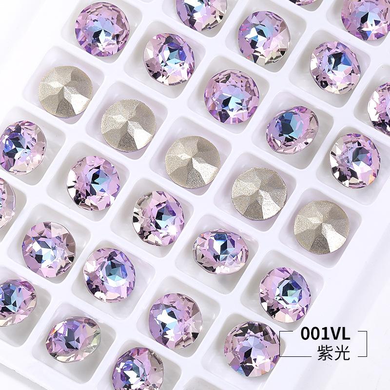 ZSY Round Circle Fancy Stones K9 Point Back Rhinestone Loose Beads Crystals Stone for DIY Crafts