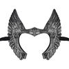 Viking-Stil Kunststoffmaske mit Hörnern für Halloween, Cosplay und Fantasy-Kostüme