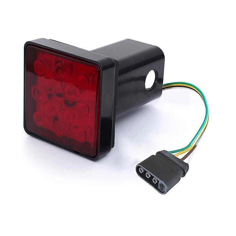 Trailer Truck Hitch Cover 2  15LED Car Red Brake Light DRL Waterproof Rear Tail Strobe Light Towing Hauling как