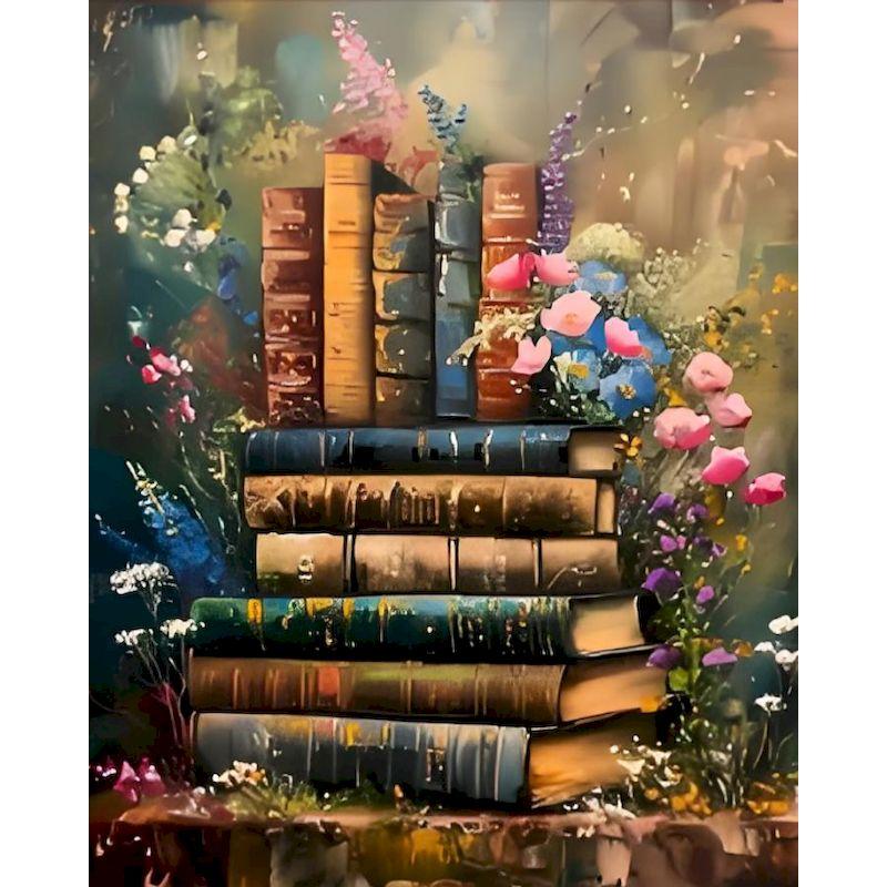 GATYZTORY Diy Painting By Numbers Flower Book Landscape Coloring By Numbers Artwork Diy Gift Paint Kit On Canvas Paint Set