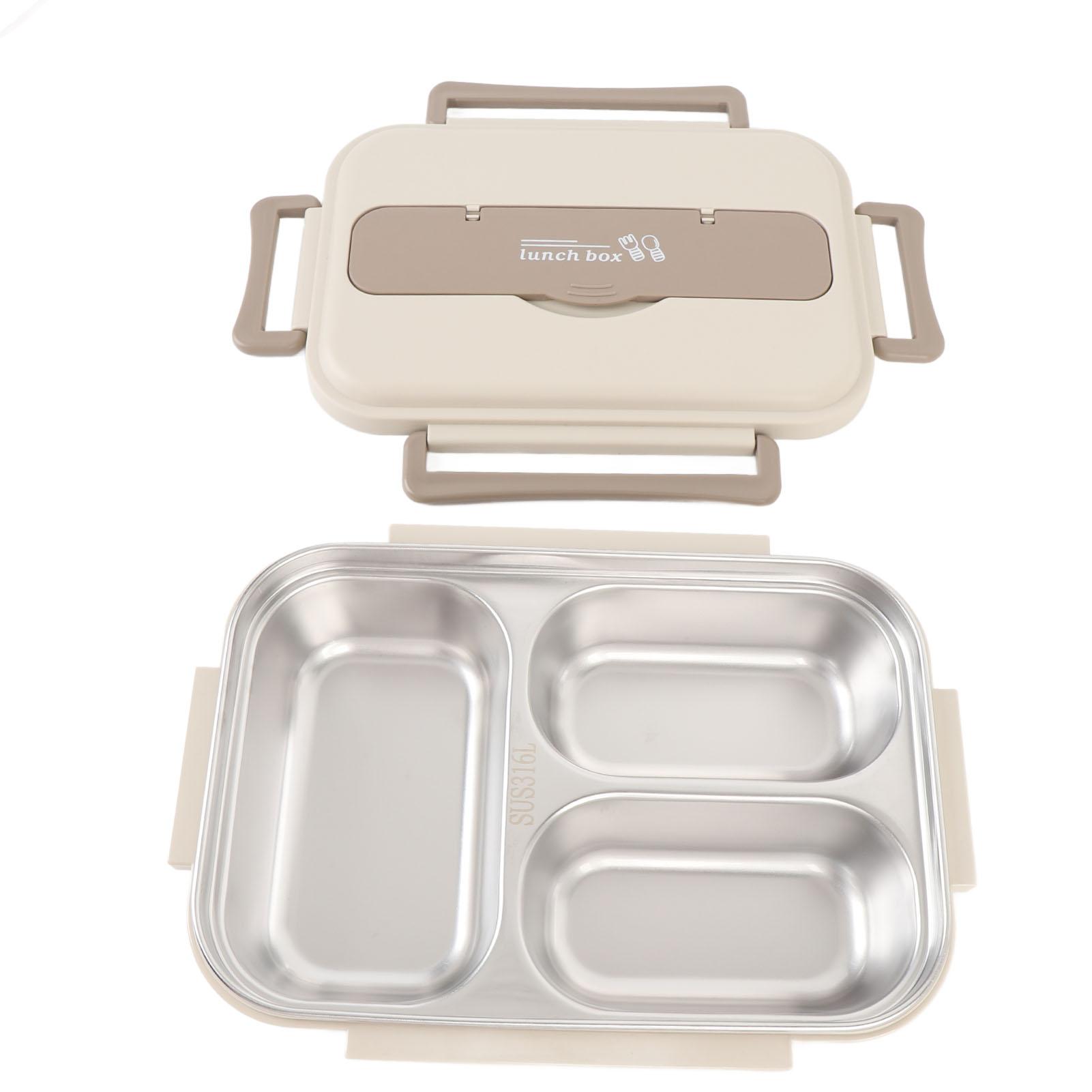 1000ml Stainless Steel Lunch Box Lightweight Portable Easy Cleanup Food Storage Container for School Picnic