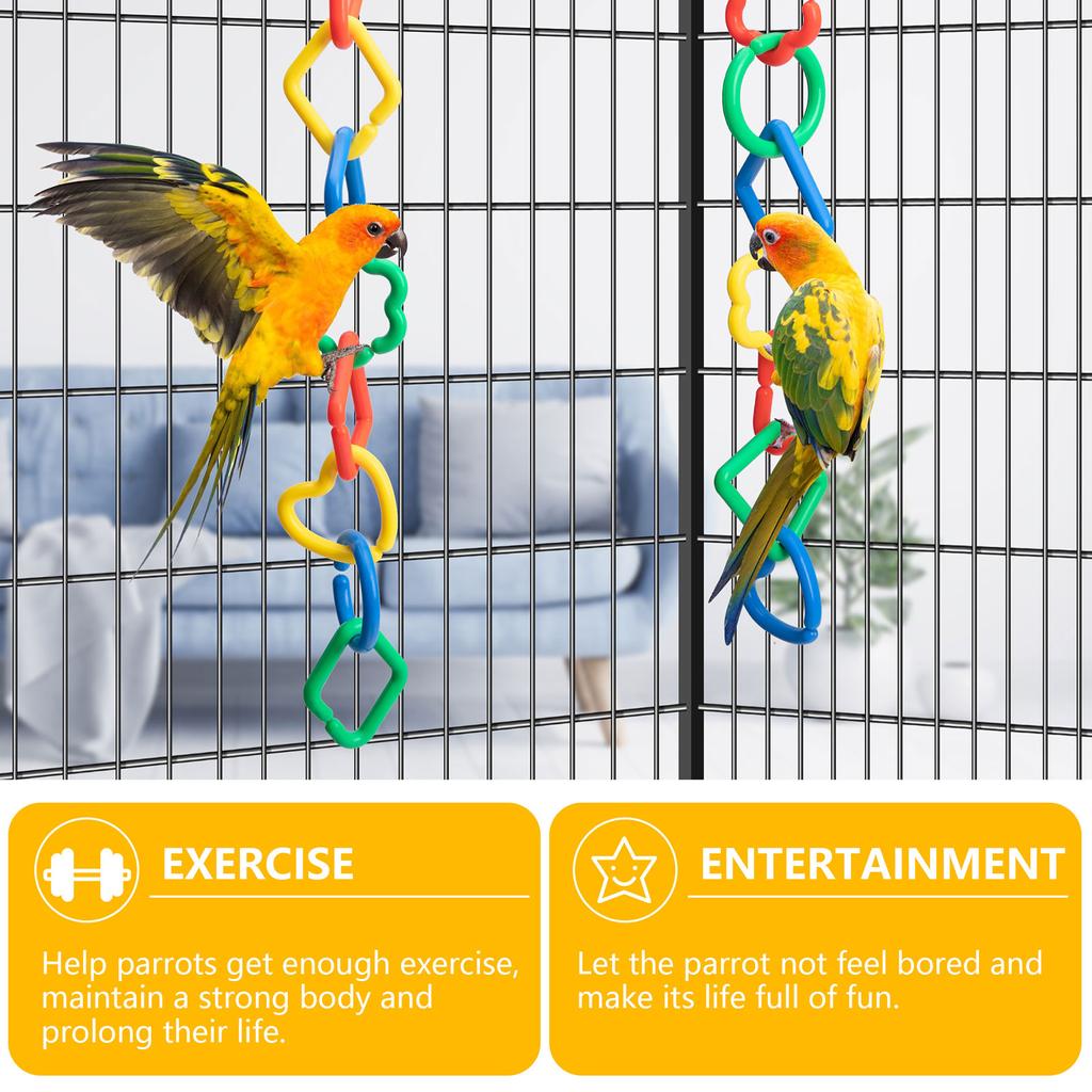 20pcs Link Clip Plastic Hooks Interchangeable Link for Classroom Playroom Children Learning Toy Parrots Bird Toy