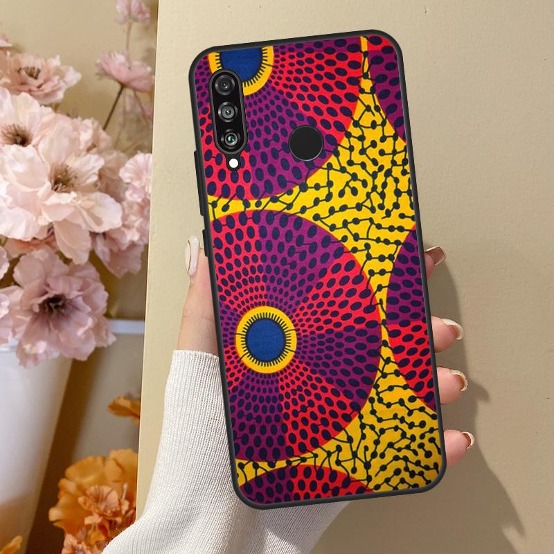 African Fabric Print For Huawei Nova 7i 8i 11i 12i 12s Y73 Y70 Y90 Y60 Y72 Y61 Y91 9 10 SE P30 Pro P40 Lite Case