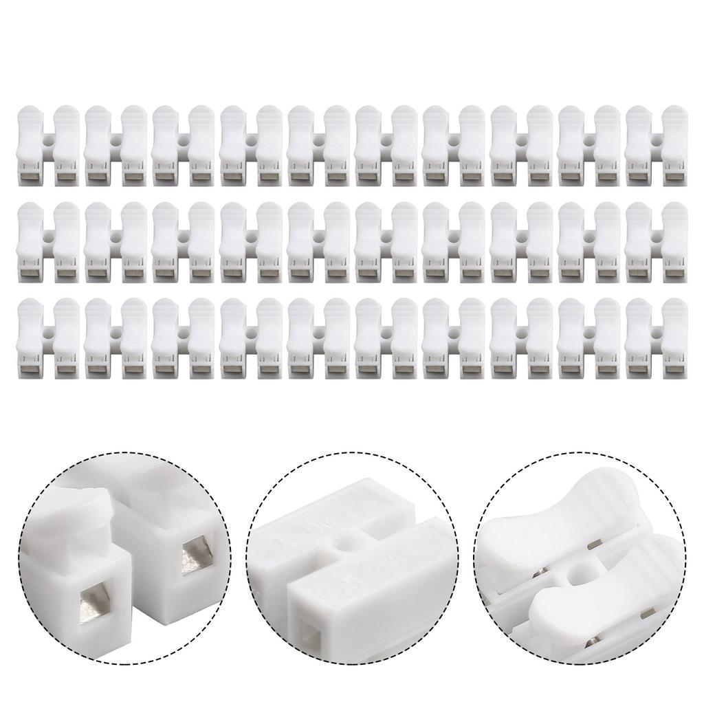 30Pcs CH2 Spring Quick Wire Connector  Terminal Block  Reliable Connection for LED Strip Light  Easy and Fast Installation