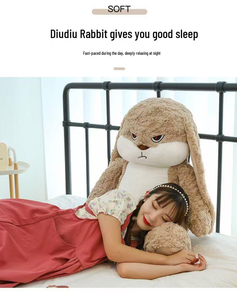 Lop-Eared Rabbit Plush Toy – Children's Hug Pillow and Bedtime Companion