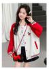 Girls' Trendy Brand Jacket for Autumn and Winter 2026 New Stylish Children's Raglan Baseball Jacket for Girls' Spring Thin Edition