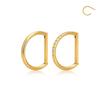 Titanium D Shape Septum Ring Hinged Segment Clicker Hoop Conch Helix Piercing Body Jewelry