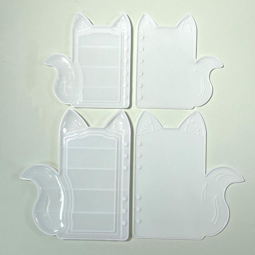 1 Set Langlebige Silikonform Katzenohrform Notizbuchform Einzigartige Epoxidharz Schmuckherstellungsformen für DIY-Enthusiasten