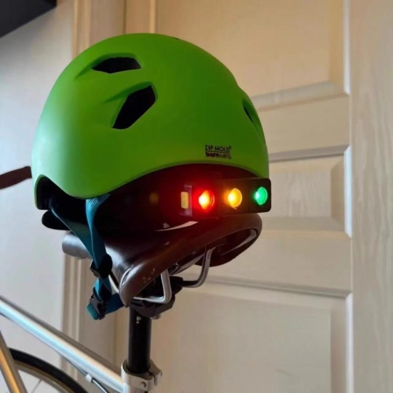 Bicycle Light Warning Red Green Light Flashing Night Riding USB Decoration Charging Tail Light