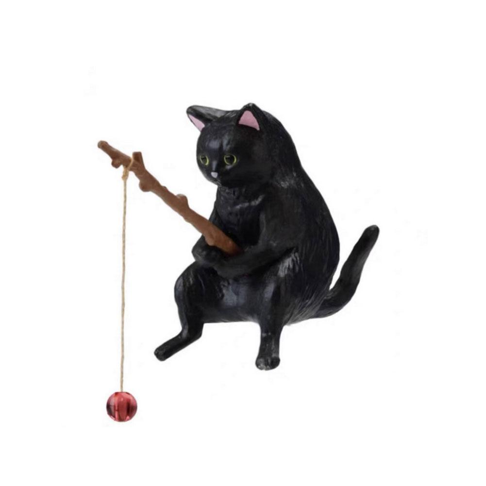 Fishing Cat Aquariums Decorations Fish Tank Hangable Landscape Aquarium Cat Fishing Ornament Home Aquarium Decor