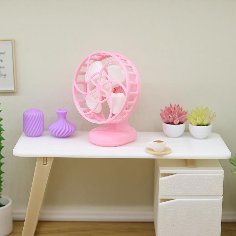 1:12 Dollhouse Miniature Electric Fan - DIY Playhouse Scene Furniture Ornament