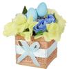 Easter Decoration with Eggs - Flower Box Blue 18x12cm