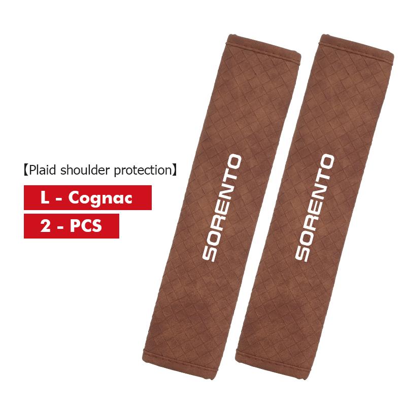 Leather Car Seat Belt Shoulder Pad Shoulder Strap Protection Pad For KIA Ceed Rio K5 K2 Optima Soul Picanto Stonic Venga Rnqt40