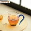 HOYIHM 111ml High Borosilicate Flower Glass Tea Pitcher Divide Tea Cha Hai Dispenser Justice Cup Fair Mug Tableware Accessories
