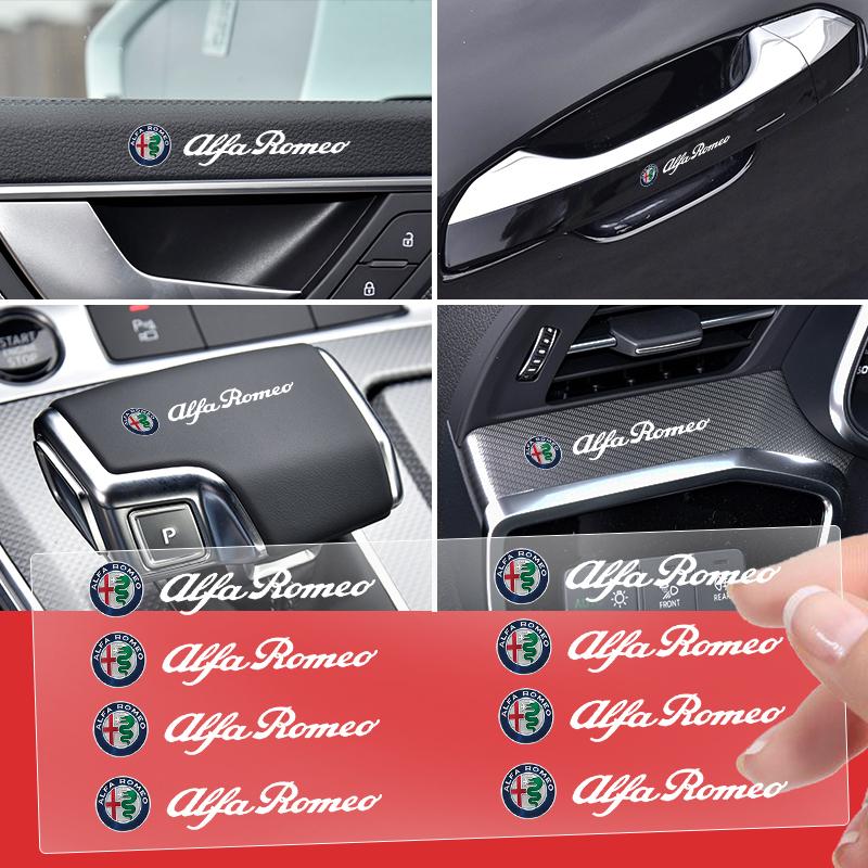 New Car Styling 3D Metal Car Interior Dekoration Stickers Badges Car Accessories For Alfa Romeo 308