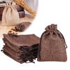20pcs Set 9.5x13.5cm Candy Bag Linen Cloth Draw Cord Diwali Gift Bag Party Supply