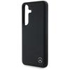 Mercedes Leather Horizontal Case         Debossed Curves Magsafe For Samsung Galaxy S25 Black