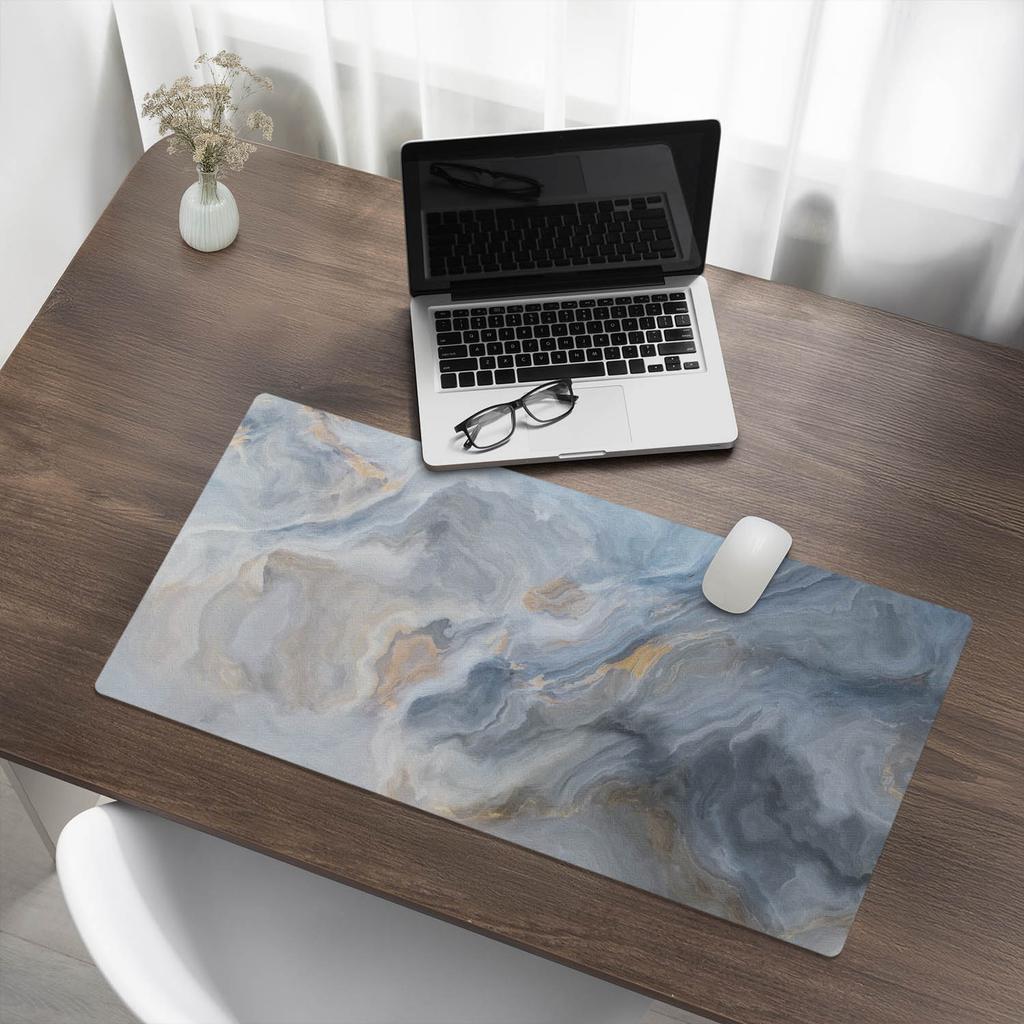 Non-slip Protective Desk Mat with Abstract Waves Pattern 90X45 Cm