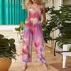 Lässiger, ärmelloser Damen-Jumpsuit mit Valentinstags-Print, Baumwoll-Romper