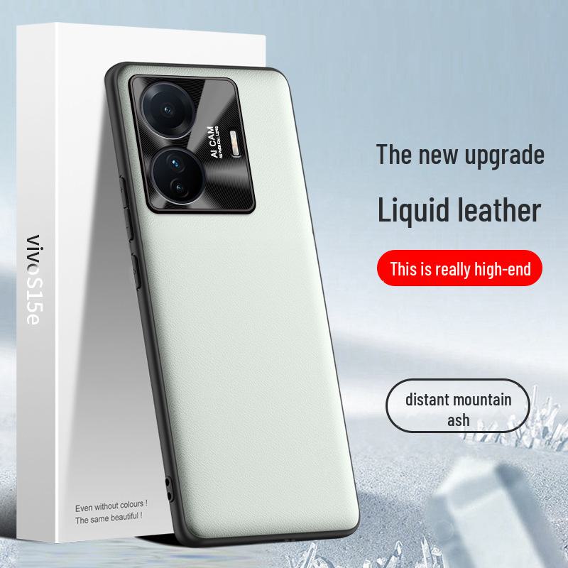 Vivo S15e Liquid Leather Anti-Fall Protective Cover - One Piece