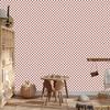 Checkerboard Wallpaper Red, Coral and White for Living Room and Bedroom 50x1000
